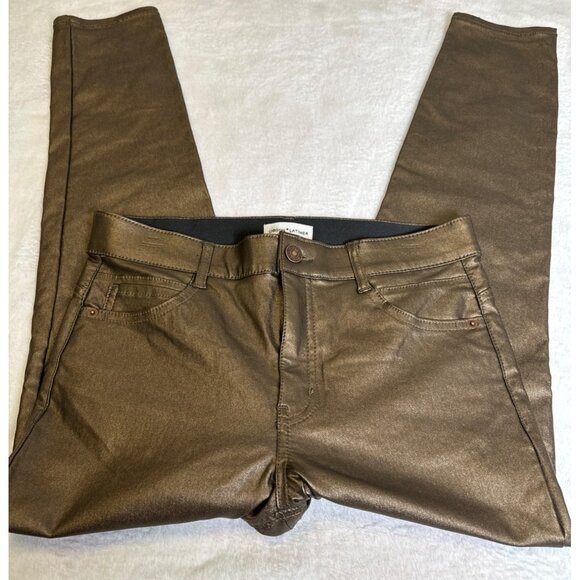 Gibson Latimer Womens Metallic Bronze Skinny Jeans Size 10 - Picture 5 of 10